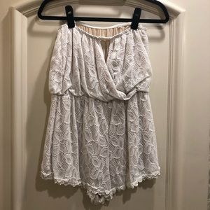 Free People Other - free people - strapless white lace romper Free People Other - free people - strapless white lace romper